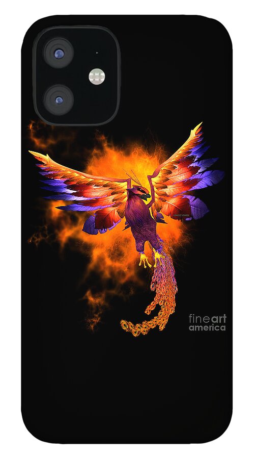Phoenix iPhone 12 Case featuring the painting Phoenix Bird by Corey Ford