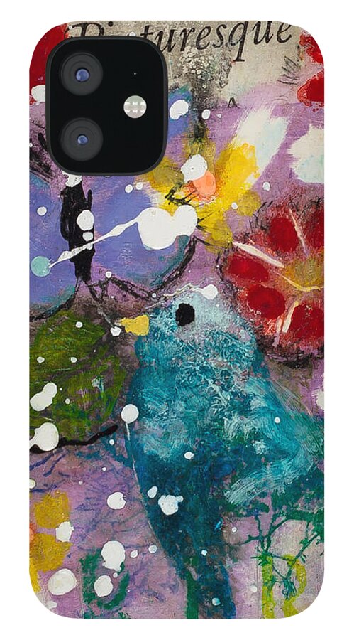  iPhone 12 Case featuring the mixed media Picturesque by Dawn Boswell Burke