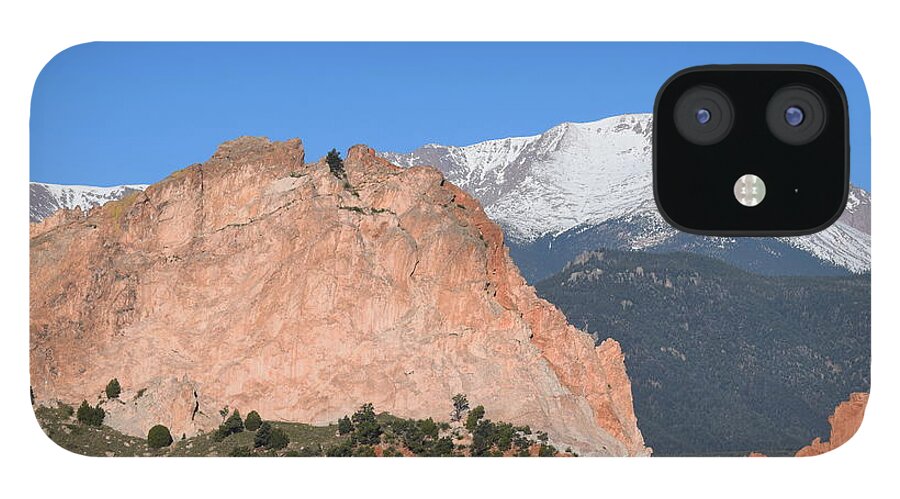 Garden Of The Gods iPhone 12 Case featuring the photograph Pikes Peak - Garden of the Gods COS by Margarethe Binkley
