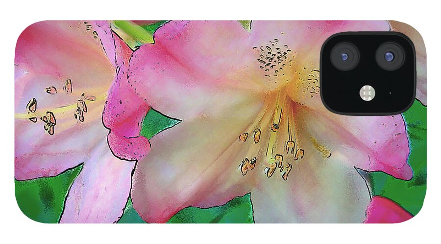 Ebsq iPhone 12 Case featuring the photograph Pink azalea by Dee Flouton