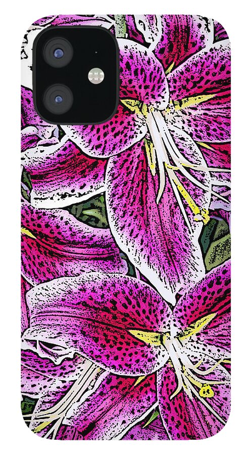 Nature iPhone 12 Case featuring the photograph Pink Lillies by Ann Tracy