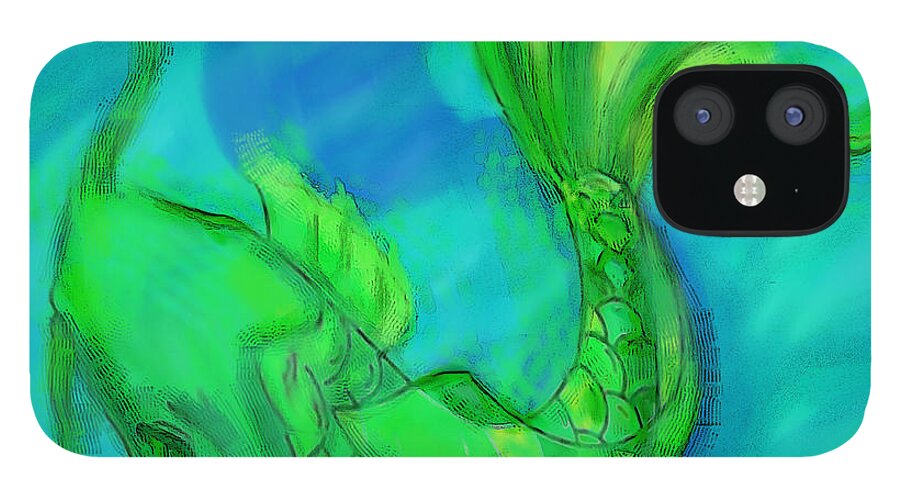 Pisces iPhone 12 Case featuring the painting Pisces by Tony Franza