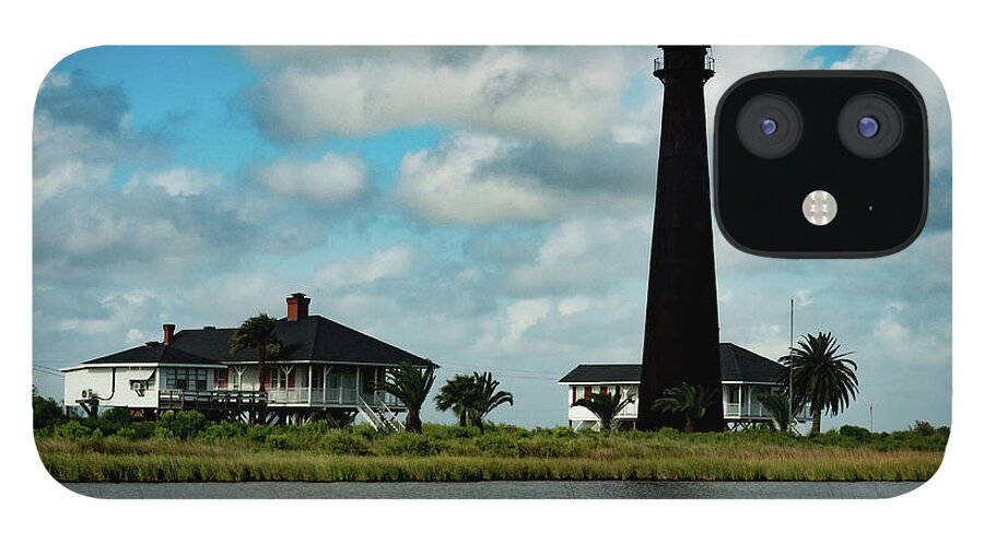 Lighthouse iPhone 12 Case featuring the photograph Point Bolivar Lighthouse by Jerry Connally