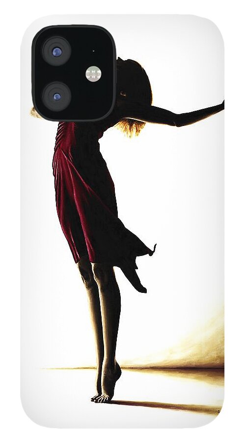 Ballet iPhone 12 Case featuring the painting Poise in Silhouette by Richard Young