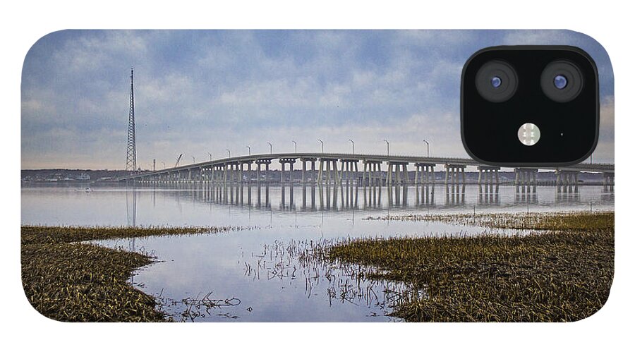 Ponquogue iPhone 12 Case featuring the photograph Ponquogue Bridge Hampton Bays NY by Robert Seifert