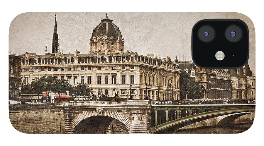 Paris iPhone 12 Case featuring the photograph Paris, France - Pont Notre Dame Oldstyle by Mark Forte