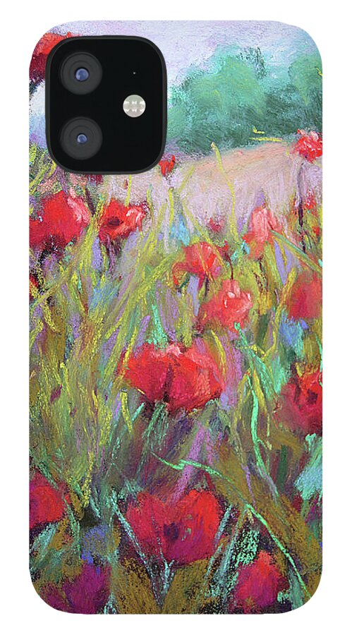 Poppies iPhone 12 Case featuring the painting Praising Poppies by Susan Jenkins