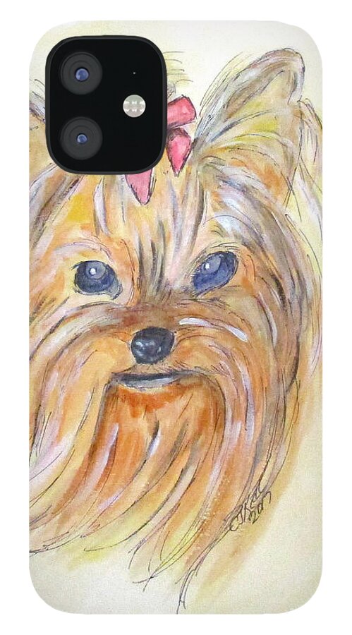 Dogs iPhone 12 Case featuring the painting Pretty Girl by Clyde J Kell