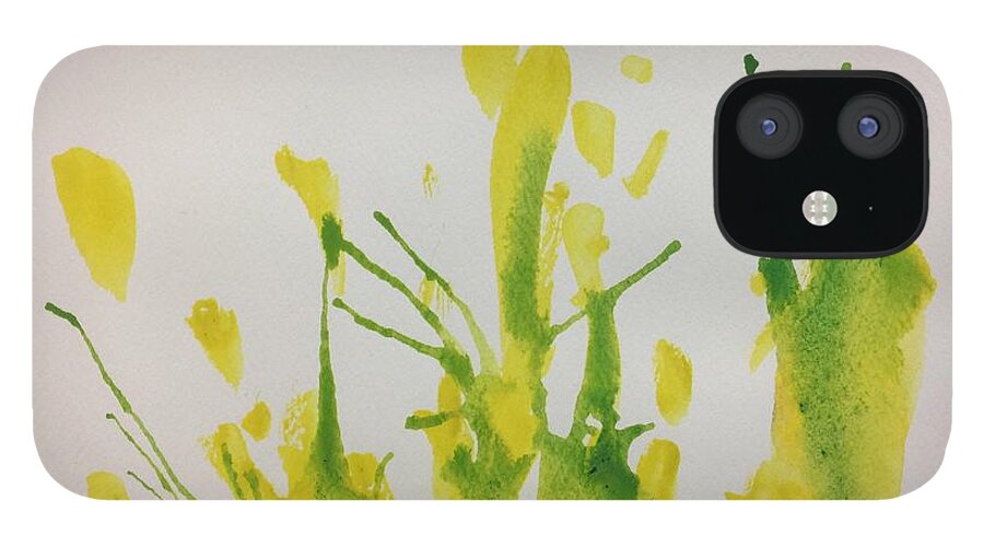 Pretty Weeds iPhone 12 Case featuring the painting Pretty Weeds by Caroline Patrick