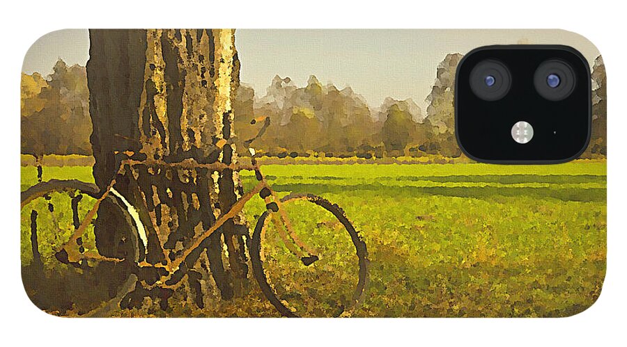 Landscape iPhone 12 Case featuring the digital art Private Parking by Shelli Fitzpatrick