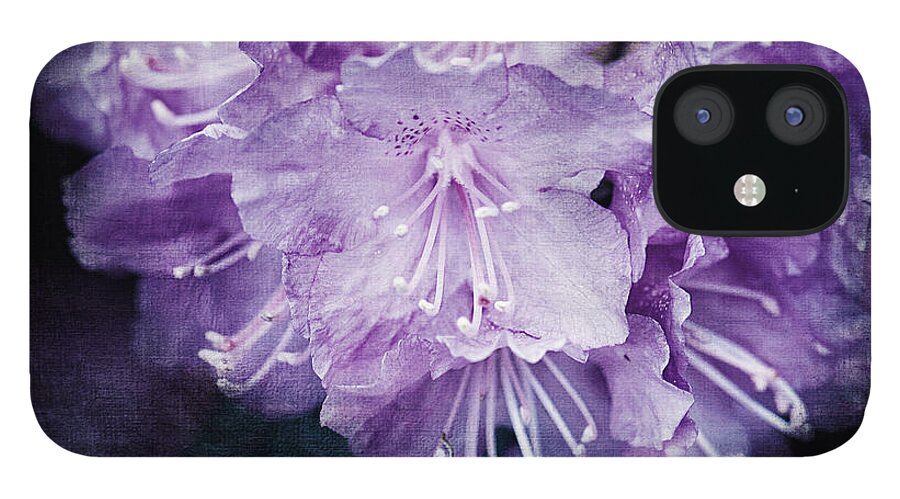 Purple Rhododendron iPhone 12 Case featuring the photograph Purple Rhododendron Print by Gwen Gibson
