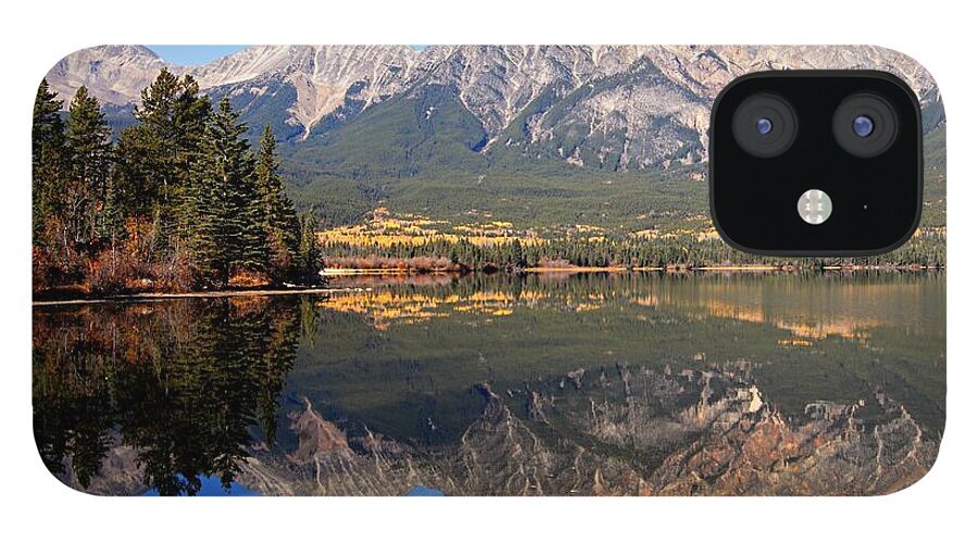 Pyramid Mountain iPhone 12 Case featuring the photograph Pyramid Mountain and Pyramid Lake 2 by Larry Ricker