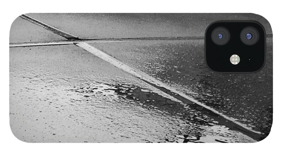 Rainyday iPhone 12 Case featuring the photograph #rainyday #coldday by Kumiko Izumi