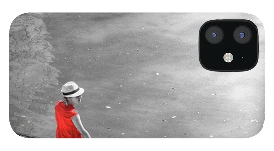 Palmademallorca iPhone 12 Case featuring the photograph Red Shirt, Black Swanla Seu, Palma De by John Edwards