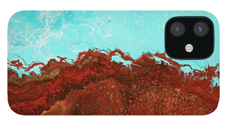 Ocean iPhone 12 Case featuring the painting Red Tide by Tamara Nelson