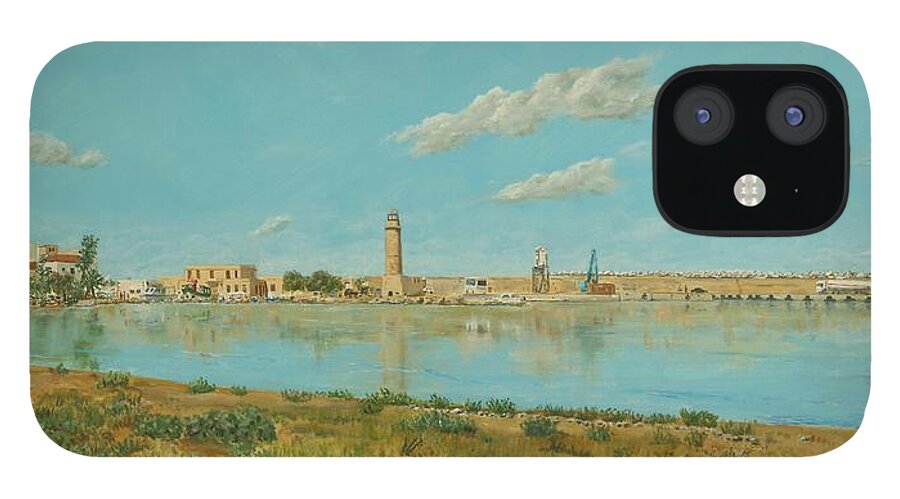 Crete iPhone 12 Case featuring the painting Rethymno Harbour - Crete by David Capon