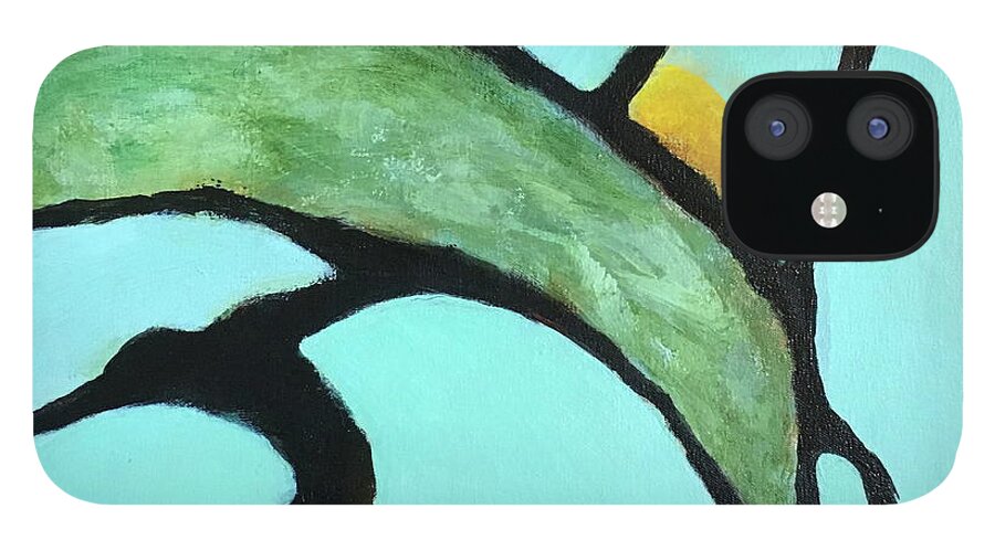 Contemporary iPhone 12 Case featuring the painting Ripening II by Mary Sullivan