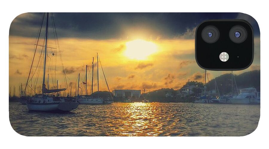  iPhone 12 Case featuring the photograph River Sunset by Elizabeth Harllee