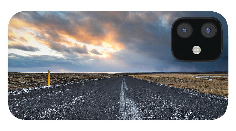 Iceland iPhone 12 Case featuring the photograph Road to the Sky by Alex Blondeau