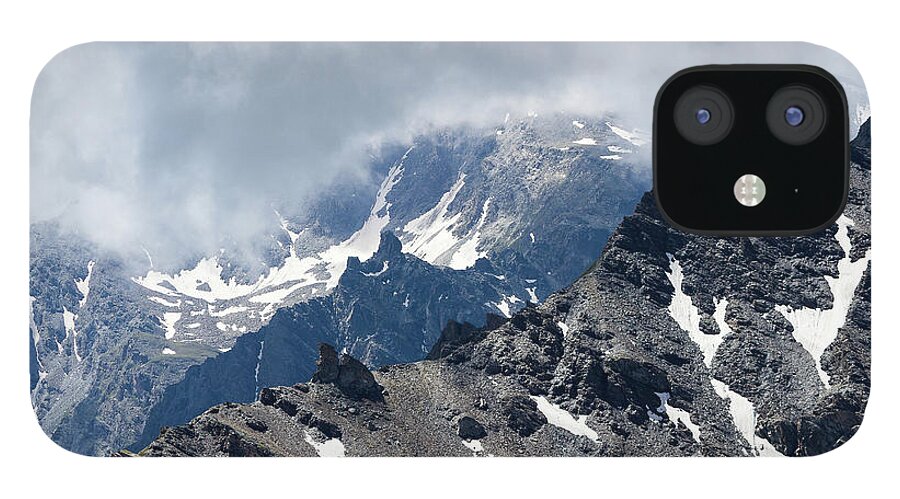 Mountain Landscape iPhone 12 Case featuring the photograph Rocky ridge - French Alps by Paul MAURICE