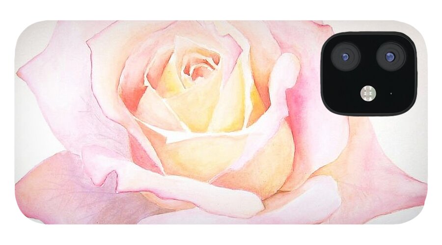 Realism iPhone 12 Case featuring the painting Rose by Emily Page