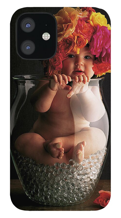 Rose iPhone 12 Case featuring the photograph Vase of Roses by Anne Geddes