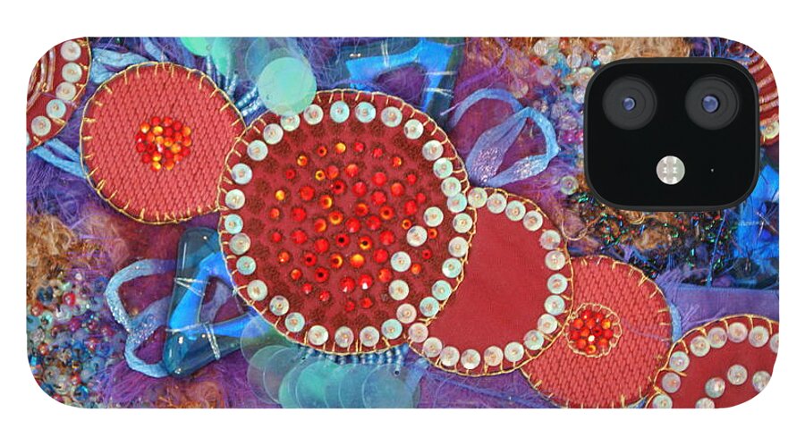  iPhone 12 Case featuring the mixed media Ruby Slippers 1 by Judy Henninger