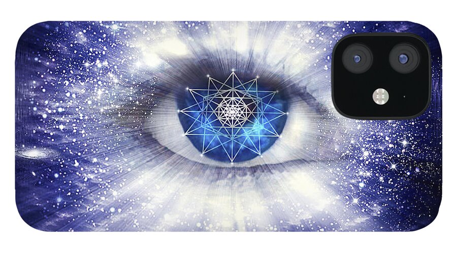 Endre iPhone 12 Case featuring the digital art Sacred Geometry 95 by Endre Balogh