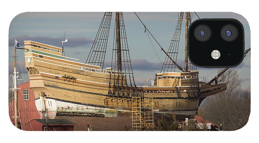 Ship iPhone 12 Case featuring the photograph Sailing Ship Repairs by Kirkodd Photography Of New England