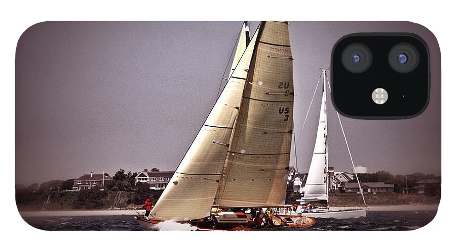 Sailing iPhone 12 Case featuring the photograph Sailing to Nantucket 005 by Bruce Gannon