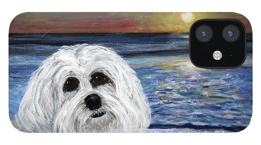 Animal iPhone 12 Case featuring the painting Sailor's Seaside Experience by Lyric Lucas