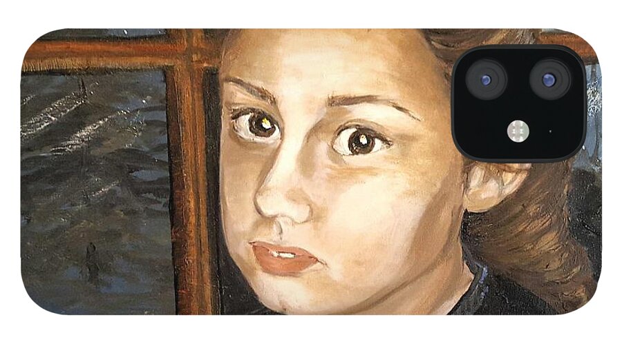 Portrait iPhone 12 Case featuring the painting Sakora by Alexandria Weaselwise Busen