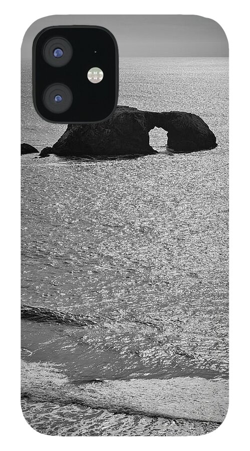 Pacific iPhone 12 Case featuring the photograph Seascape Jenner California IV BW by David Gordon