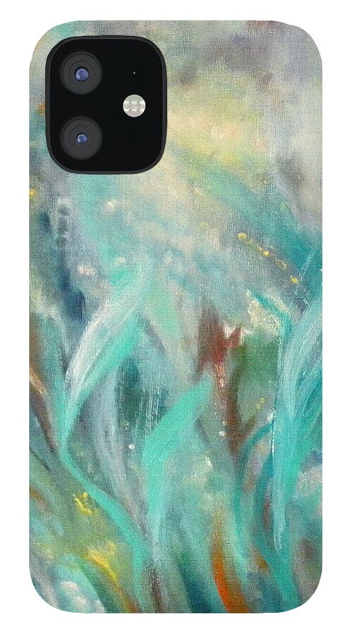 Fish iPhone 12 Case featuring the painting Seaweeds by Gina De Gorna
