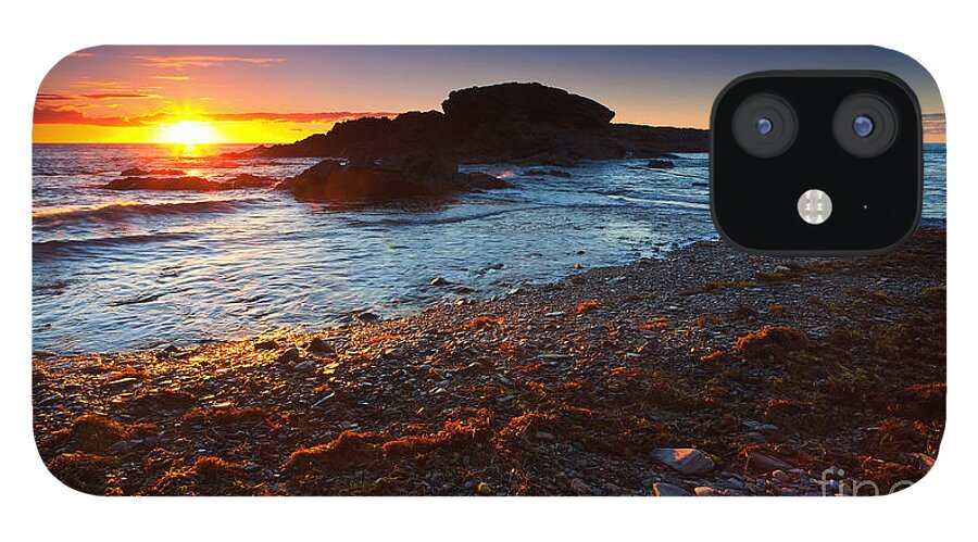 Second Valley Sunset Seascape South Australia Australian Coastal Sea Shoreline Coast Seaweed Pebbles iPhone 12 Case featuring the photograph Second Valley Sunset by Bill Robinson