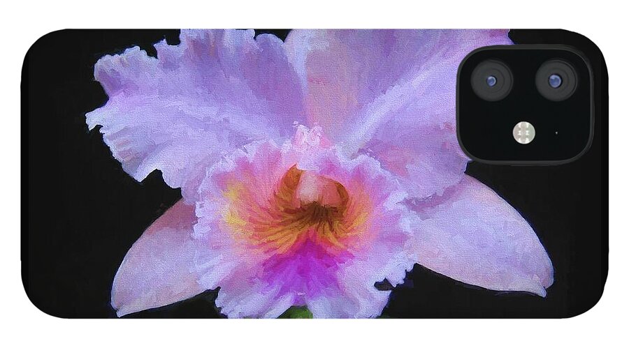 Flower iPhone 12 Case featuring the digital art Serendipity Orchid by Charmaine Zoe