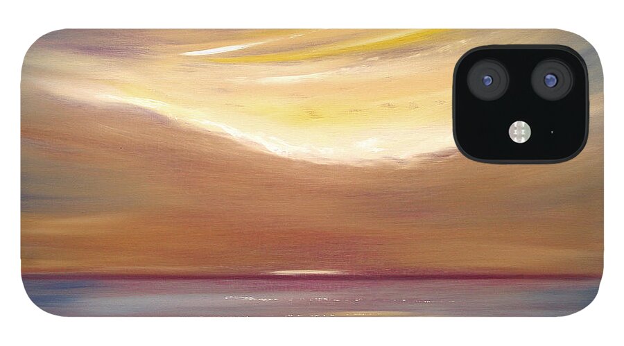 Art iPhone 12 Case featuring the painting Serenity by Gina De Gorna