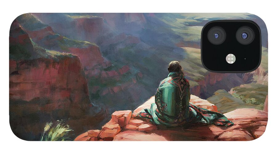 Southwest iPhone 12 Case featuring the painting Serenity by Steve Henderson