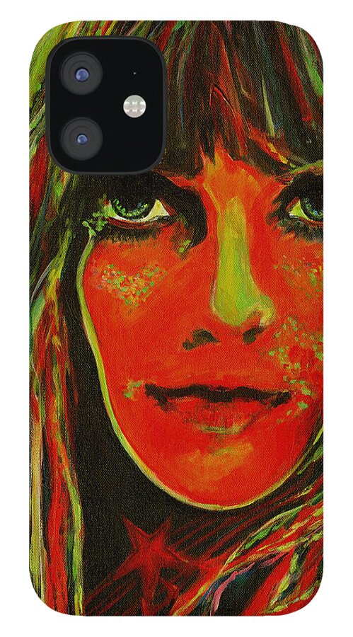 Jeff Beck iPhone 12 Case featuring the painting Shrine by Tanya Filichkin
