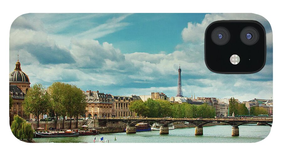 France iPhone 12 Case featuring the photograph Sightseeing on the River Seine by Kevin Schwalbe