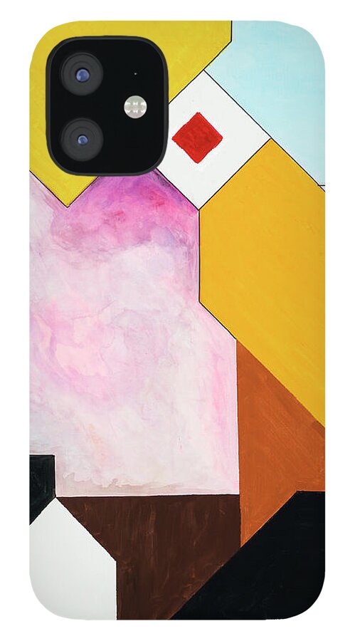 Abstract iPhone 12 Case featuring the painting Sinfonia ad Parnassum - Part 5 by Willy Wiedmann