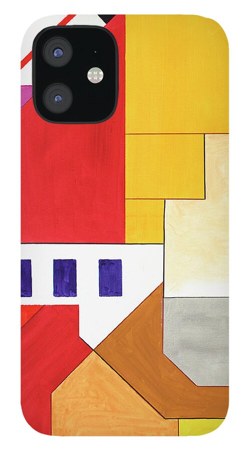 Abstract iPhone 12 Case featuring the painting Sinfonia dell eternita - Part 1 by Willy Wiedmann