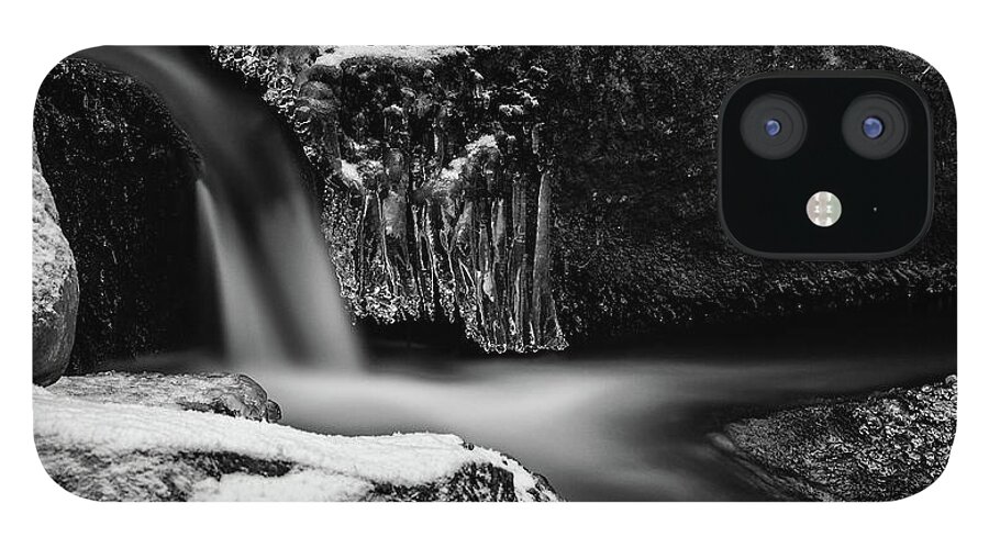 Winter iPhone 12 Case featuring the photograph soft and sharp at the Bode, Harz by Andreas Levi