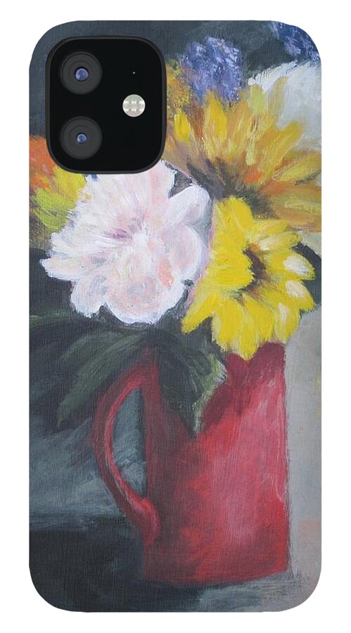Painting iPhone 12 Case featuring the painting Splash Of Color by Paula Pagliughi