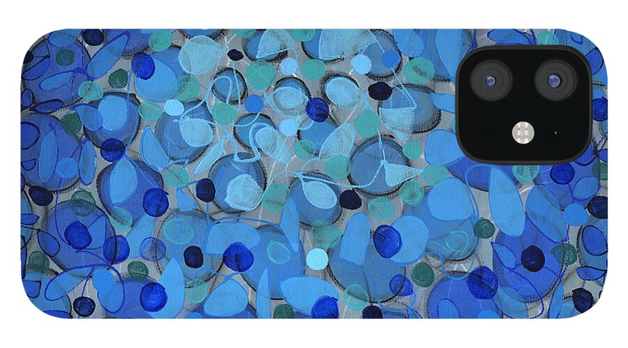Abstract iPhone 12 Case featuring the painting Splash Three by Lynne Taetzsch