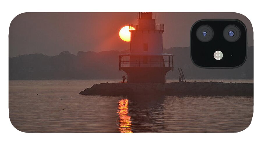 Spring Point Ledge iPhone 12 Case featuring the photograph Spring Point Ledge Sunrise by Colleen Phaedra