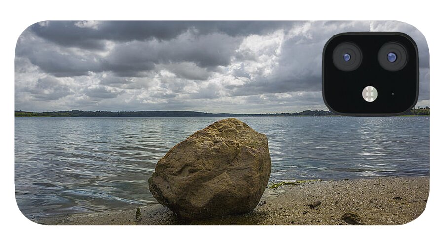 Stone iPhone 12 Case featuring the photograph Stone and sea by Elmer Jensen