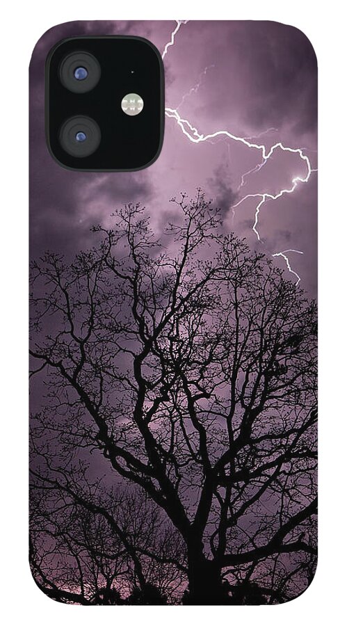Lightning iPhone 12 Case featuring the photograph Stormy Night by Eilish Palmer