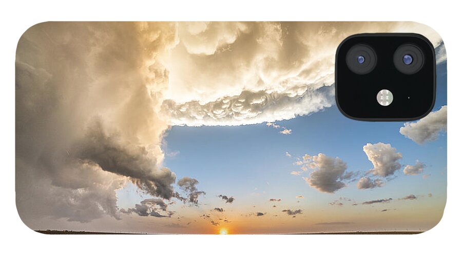 Storm iPhone 12 Case featuring the photograph Stormy Sunset by Brandon Sullivan