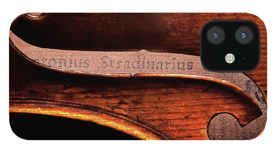 Strad iPhone 12 Case featuring the photograph Stradivarius Label by Endre Balogh